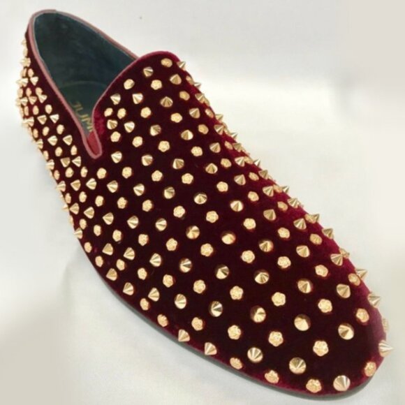 Men’s JUMP Leopold Burgundy Spikes Fashion Shoes main image 5